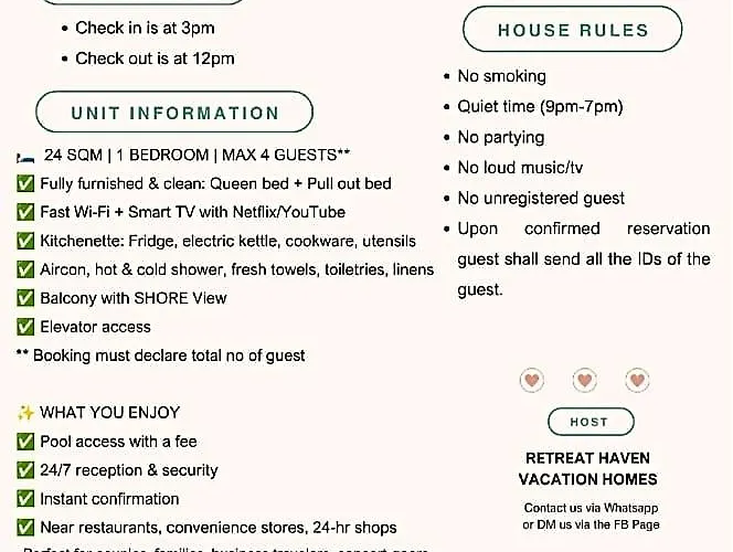 Shore 2 Tower 1, Moa, Near Ikea/naia/arena From Retreat Haven Shore2 Residences Manilla